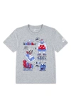 Nike Kids' Holiday Right Graphic T-shirt In Gray