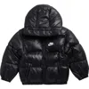 Nike Kids' Hooded Puffer Jacket In Black