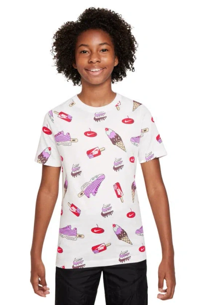 Nike Kids' Ice Cream Print T-shirt In White