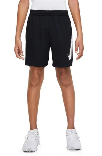 Nike Kids' Icon Dri-fit Shorts In Black/white/white
