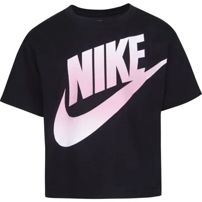 Nike Kids' Icon Gradient Futura Cotton Graphic T-shirt In Black