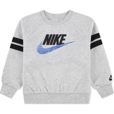 Nike Kids' In The Zone Oversize Crewneck Sweatshirt In Gray