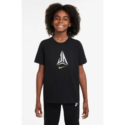 Nike Kids' Ja Morant Sportswear Cotton Graphic T-shirt In Black