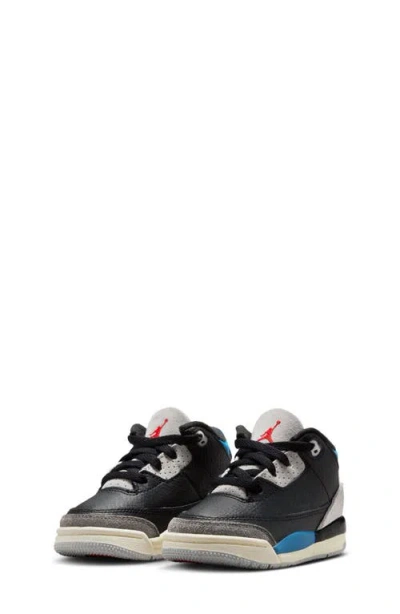 Nike Kids' Jordan 3 Retro Basketball Sneaker In Black