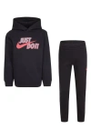 Nike Kids' Just Do It Fleece Hoodie & Pants Set In Black