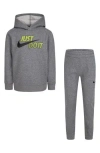 Nike Kids' Just Do It Fleece Hoodie & Pants Set In Carbon Heather
