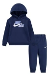 Nike Kids' Just Do It Fleece Hoodie & Pants Set In Midnight Navy