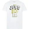 Nike Kids' Just Do It Graphic T-shirt In White