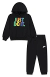 Nike Kids' Just Do It Hoodie & Joggers Set In Black