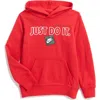 Nike Kids' Just Do It Pullover Hoodie In University Red
