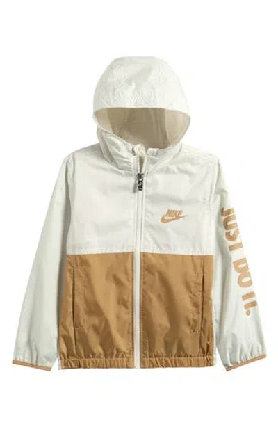 Nike Kids' Just Do It Windrunner Jacket In White