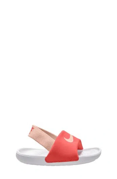 Nike Kids' Kawa Slingback Slide In Magic Ember/pink/white