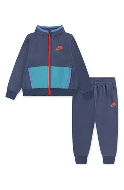 Nike Kids' Keep Climbing Zip Jacket & Joggers Set In Blue