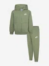 Nike Kids Lbr Full Zip Club Tracksuit In Green