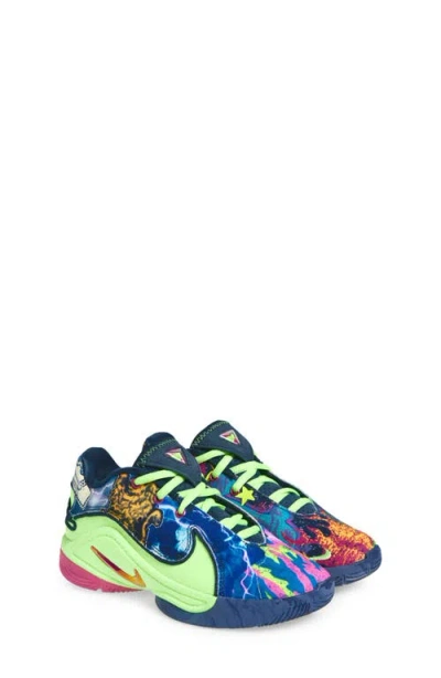 Nike Kids' Lebron Xxii Basketball Shoe In Blustery/fireberry/green