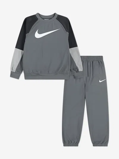Nike Kids Lifestyle Essentials Tracksuit In Gray