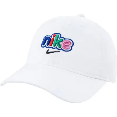 Nike Little Kids Cotton E1d1 Club Hat In White