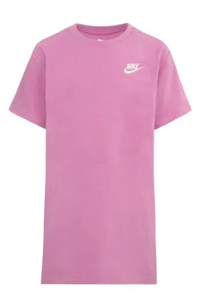 Nike Kids' Logo Embroidered T-shirt In Pink