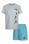 Nike Kids' Logo Graphic T-shirt & Dri-fit Woven Shorts Set