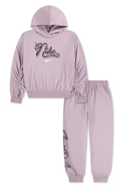 Nike Kids' Logo Hoodie & Joggers Set In Purple