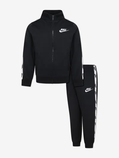 Nike Kids Logo Tape Tracksuit In Black