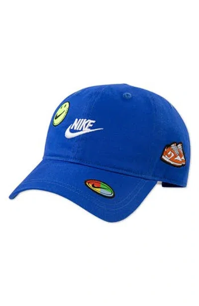 Nike Kids' Logo Toss Patch Club Baseball Cap In Blue