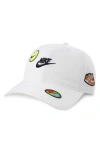 Nike Kids' Logo Toss Patch Club Baseball Cap In White