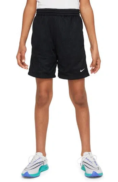 Nike Kids' Mesh Dri-fit Shorts In Black/white
