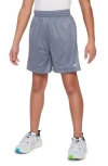 Nike Kids' Mesh Dri-fit Shorts In Cool Grey/white