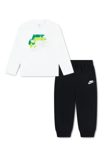 Nike Kids' Multi Futura Logo Long Sleeve Tee & Joggers Set