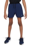 Nike Kids' Multi Tech Dri-fit Training Shorts In Midnight Navy/ Black