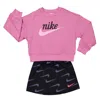 Nike Kids New Impression Sweatshirt And Skort Set In Black