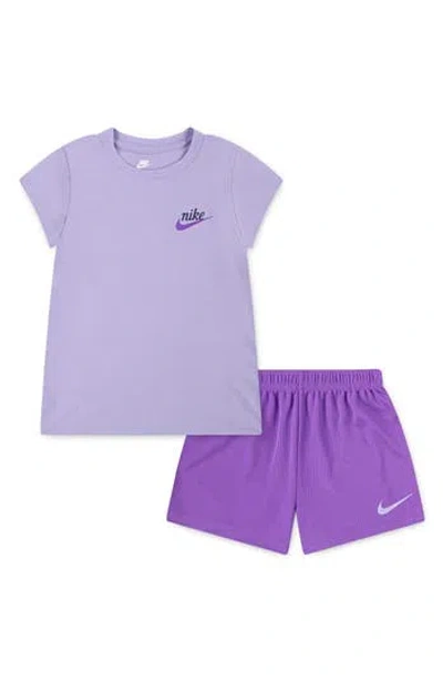 Nike Kids' New Impressions T-shirt & Short Set In Hydrangeas