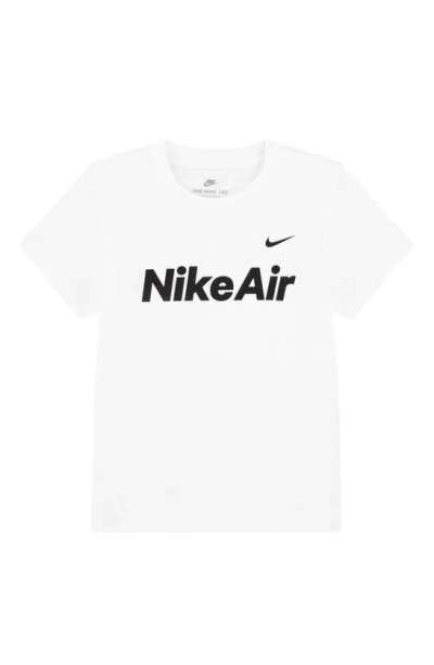 Nike Kids'  Air Cotton Graphic T-shirt In White