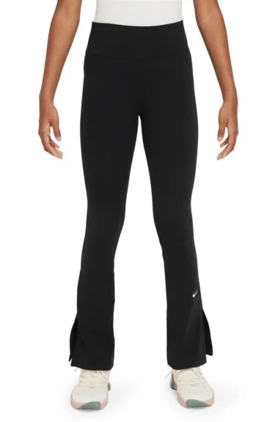 Nike Kids'  One Dri-fit Flare Leggings In Black