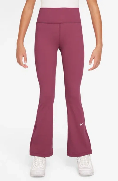 Nike Kids'  One Dri-fit Flare Leggings In Purple