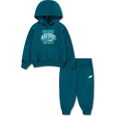Nike Kids'  Pullover Hoodie & Pants Set In Green