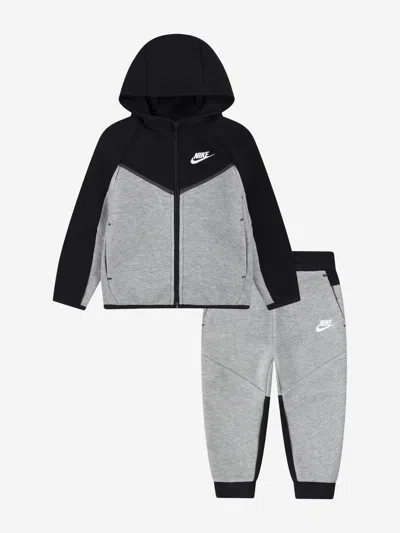 Nike Kids Nsw Tech Fleece Tracksuit In Gray