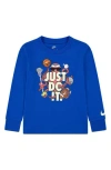 Nike Kids' Octo-sport Long Sleeve Graphic T-shirt In Blue