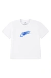 Nike Kids' On The Move Graphic T-shirt In White