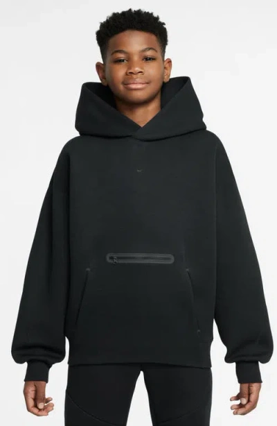 Nike Kids' Oversize Tech Fleece Hoodie In Black