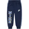 Nike Boys' Graphic Logo Print Striped Sweatpants - Little Kid In Blue
