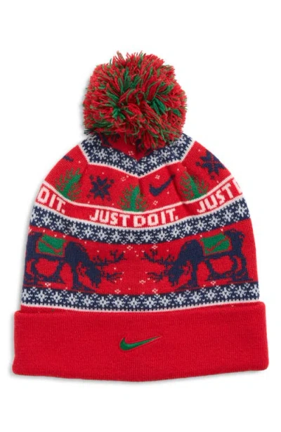 Nike Kids' Peak Pom Beanie In Multi