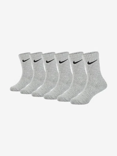 Nike Kids Performance Socks Set In Grey
