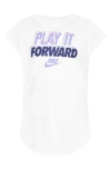 Nike Kids' Play It Forward Graphic T-shirt In White