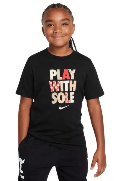 Nike Kids' Play With Sole Graphic T-shirt In Black