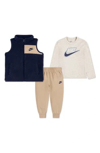 Nike Kids' Powder Play T-shirt, Vest & Joggers Set In Multi
