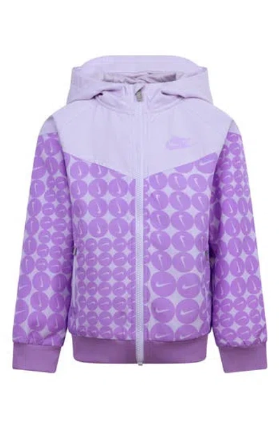 Nike Kids' Printed Windrunner Jacket In Purple
