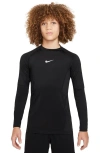 Nike Pro Tight Longsleeve Top In Black/ White