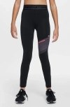 Nike Women's  Pro Girls' Dri-fit Mid-rise Leggings In Black
